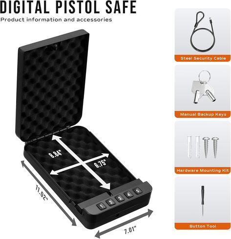 RPNB Car Gun Safe, Portable Gun Safe for Handgun,Small Pistol Safes in Saudi Arabia