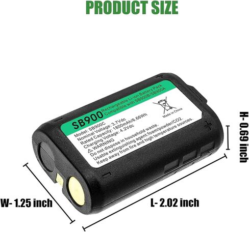 SB900 Replacement Battery for Shure SB900C SB900B SB900B-A SB900A SB900A-IN, Compatible with P3RA P9RA+ P10R+ ULX-D QLX-D AD Series AD1 AD2 PSM300 PSM900 PSM1000 ULXD1 ULXD2 UR5 95A42465, 3.7V 1800mAh in Kuwait