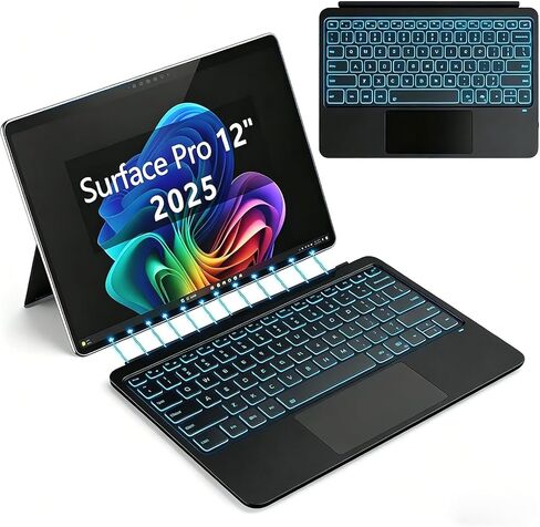 Magnetic Detachable Keyboard for Microsoft Surface Pro 11/10/9/8/X in Saudi Arabia