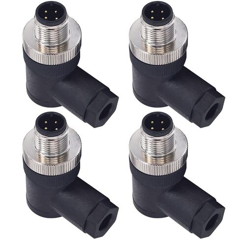 M12 4 Pin Male & Female Socket Panel Aviation Wire Connector,12mm Industrial Circular Connector,Outdoor Waterproof IP67,4 Sets in Saudi Arabia