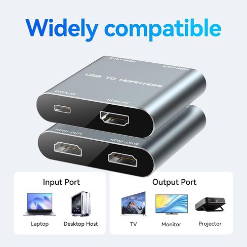 HDMI Splitter Extended Display HDMI to Dual HDMI Splitter 1 In 2 out in Saudi Arabia