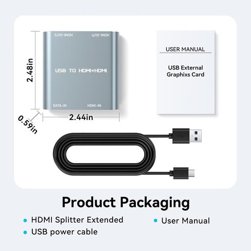 HDMI Splitter Extended Display HDMI to Dual HDMI Splitter 1 In 2 out in Saudi Arabia