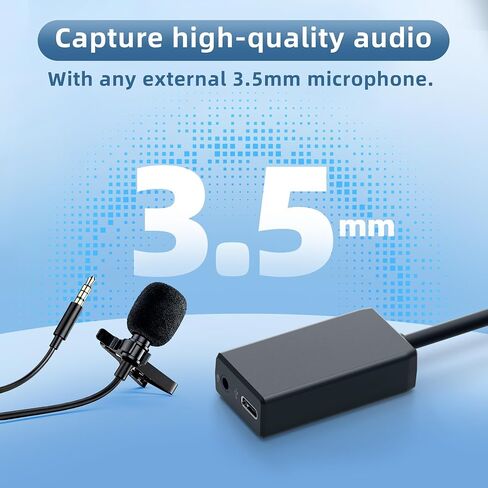 External Mic Adapter for Go Pro Hero 13/12/11/10/9/8/7/6/5 Black, Type-C to 3.5mm Microphone Converter for Clear and Authentic Sound in Vlogging and Video Recording (1 Pack) in Saudi Arabia