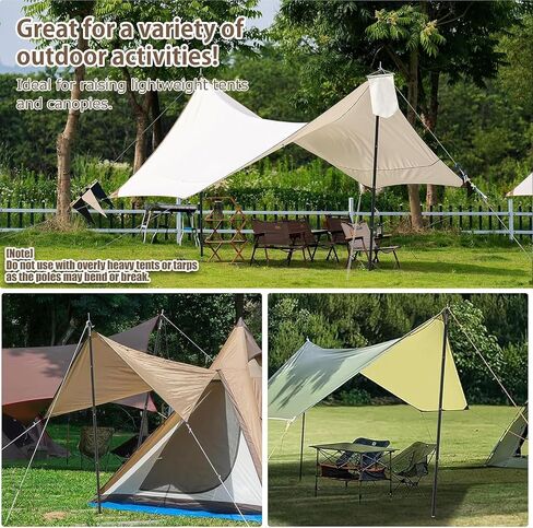 Tent Poles for Tarp, AVOFOREST Camping Tent Tarps Poles Adjustable Aluminum Camping Accessories 80in Heavy Duty Poles Thicker Tent Pole with a Diameter of 0.75in for RV - Awning - Backpacking -Hiking in Saudi Arabia