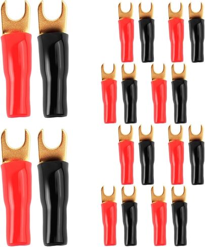 10 Pairs 8 Gauge Crimped Fork Terminals with Insulated Boots in Saudi Arabia