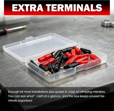 10 Pairs 8 Gauge Crimped Fork Terminals with Insulated Boots in Saudi Arabia