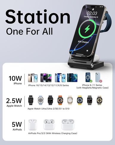 2026 Traveling Wireless Fast Charger for Apple & Android Charging Station in Kuwait