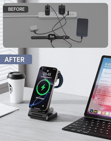 2026 Traveling Wireless Fast Charger for Apple & Android Charging Station in Kuwait