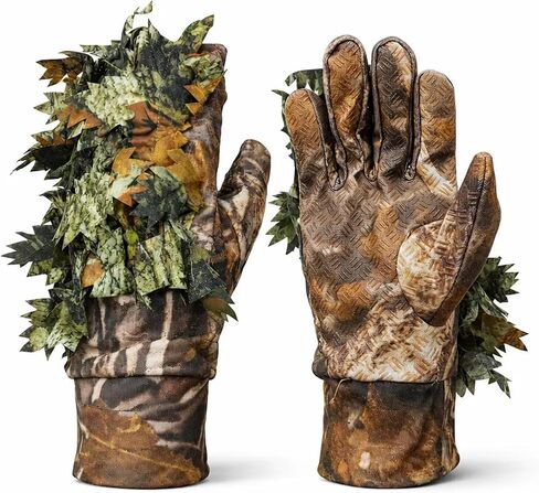 3D Leaf Camo Hunting Gloves - Non-Slip Full-Finger Jungle Gloves,Lightweight Turkey Hunting Gloves,Fishing in Saudi Arabia