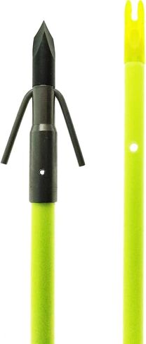 Muzzy Classic Chartreuse Fiberglass Bowfishing Fish Arrow with Nock Installed in Kuwait