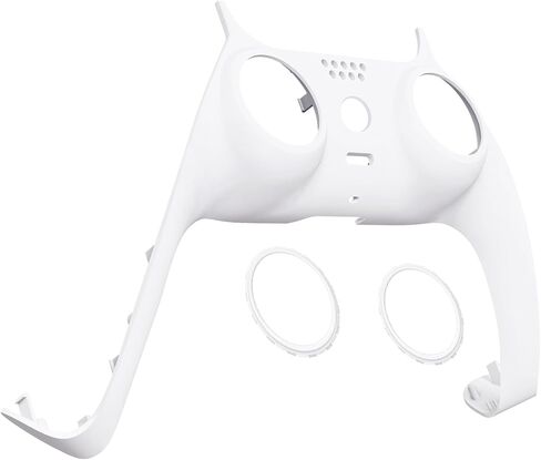 eXtremeRate White Decorative Trim Shell Compatible with p s 5 Controller, DIY Replacement Clip Shell, Custom Plates Cover Compatible with p s 5 Controller with Accent Rings in Saudi Arabia