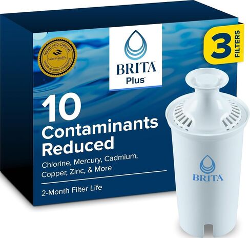 Brita Standard Pitcher and Dispenser Replacement Water Filters, White, 4 in Saudi Arabia