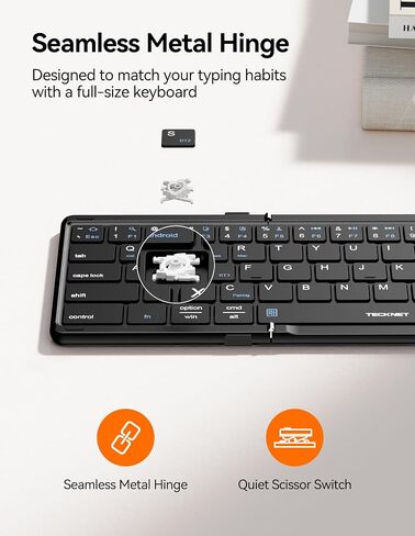 TECKNET Foldable Bluetooth Keyboard with Touchpad & Numpad in Saudi Arabia