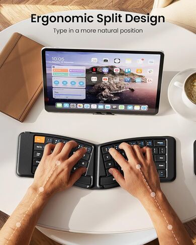 ProtoArc XK03 Ergonomic Foldable Keyboard for iPad, iPhone, Tablet, Laptop in Saudi Arabia