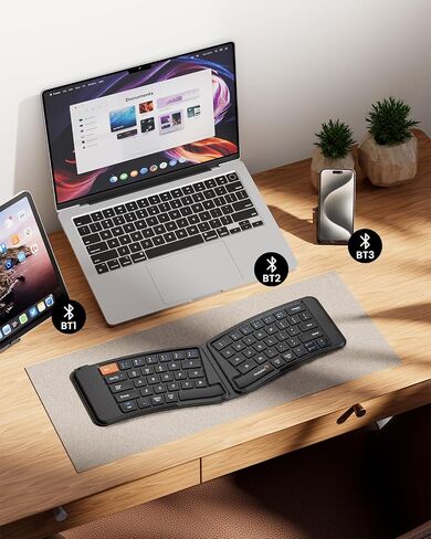 ProtoArc XK03 Ergonomic Foldable Keyboard for iPad, iPhone, Tablet, Laptop in Saudi Arabia
