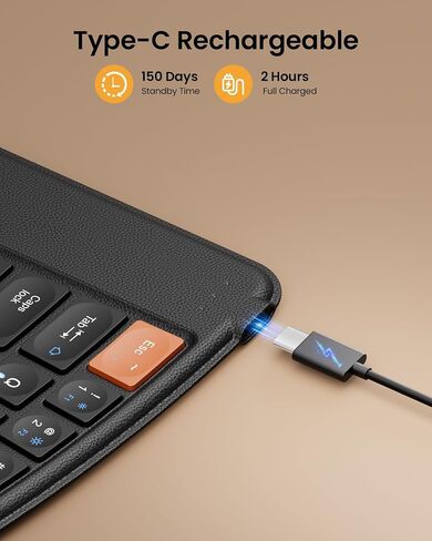 ProtoArc XK03 Ergonomic Foldable Keyboard for iPad, iPhone, Tablet, Laptop in Saudi Arabia