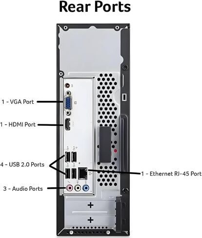 acer 2025 Aspire Business Desktop, Ultra-Quiet Design, 16GB Memory 512GB PCIe SSD, Intel Processor, Dual 4K Monitor Support, SD Card Reader, USB-C, Keyboard & Mouse, Windows 11 in Kuwait
