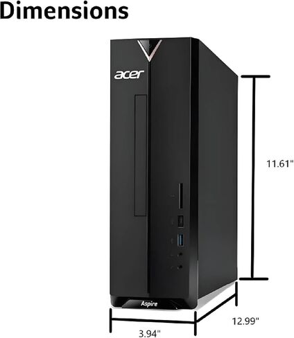 acer 2025 Aspire Business Desktop, Ultra-Quiet Design, 16GB Memory 512GB PCIe SSD, Intel Processor, Dual 4K Monitor Support, SD Card Reader, USB-C, Keyboard & Mouse, Windows 11 in Kuwait