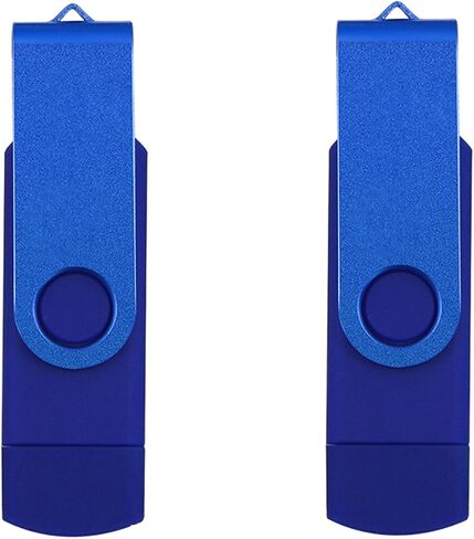 USB Flash Drive 128GB Thumb Drive,USB 2.0 Jump Drive Portable,Pen Drive Metal Swivel,High Speed for Data Storage 2-Pack in Saudi Arabia