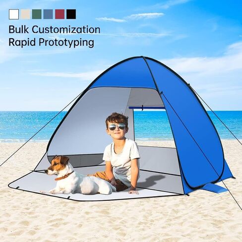 Beach Tent Sun Shelter with UPF 50＋ UV Protection, Lightweight & Easy Setup Beach Shade Canopy, Portable Beach Shade Tent Beach Cabana, Lightweight with Carry Bag (Blue, 3 Person) in Saudi Arabia