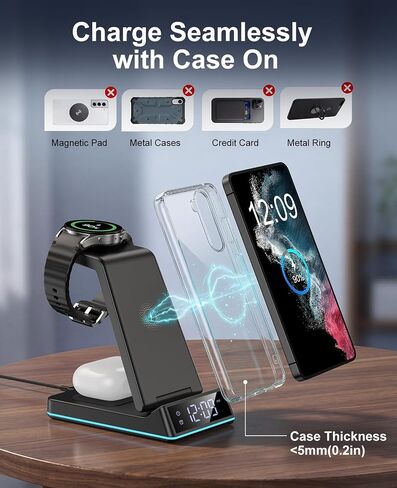 Wireless Charger for Samsung,7 in 1 Wireless Charging Station Charger Stand in Saudi Arabia