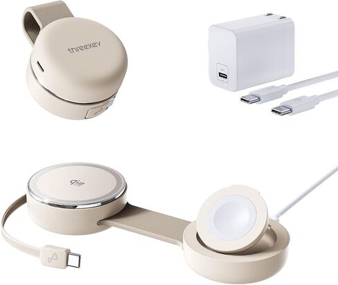 THREEKEY 3-in-1 Travel Charging Station for Apple,Qi2 25W Wireless Charger in Saudi Arabia
