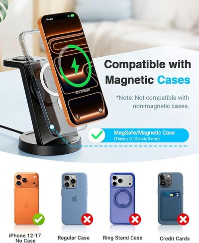 25W MagSafe Charging Station, 3-in-1 Magnetic Wireless Charger for Apple in Saudi Arabia