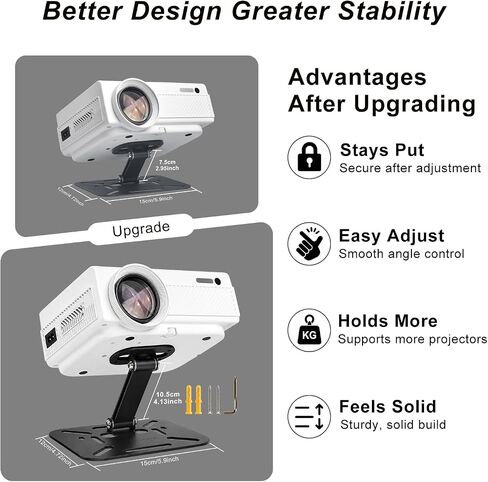 Salange Mini Projector Stand Table, Desktop Foldable Stand, Projector Ceiling Mount, Easy Setup with 180-Degree Adjustment, Compatible with Most Projectors for Home,Outdoor,Office（ 2026 Upgrade in Saudi Arabia