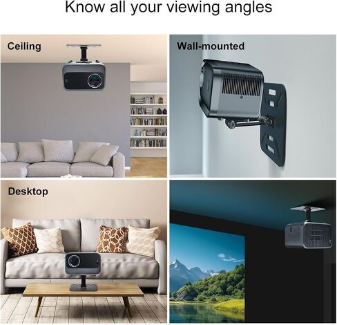 Salange Mini Projector Stand Table, Desktop Foldable Stand, Projector Ceiling Mount, Easy Setup with 180-Degree Adjustment, Compatible with Most Projectors for Home,Outdoor,Office（ 2026 Upgrade in Saudi Arabia