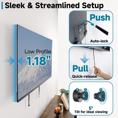 Aquzee No Stud TV Wall Mount for 32-70 TVs, No Drill TV Mount up to 130 lbs in Saudi Arabia