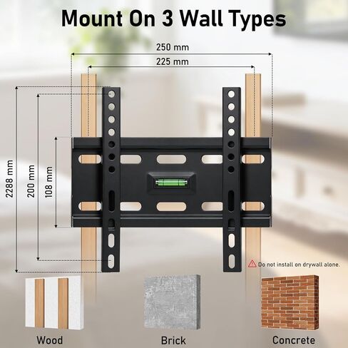 TV Wall Mount Bracket Fixed for 12-43" LED LCD TVs & Monitors in Saudi Arabia