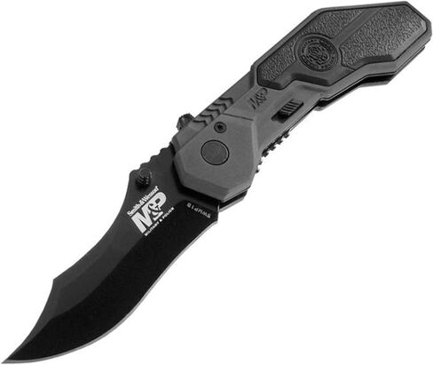 Smith & Wesson M&P SWMP1B 7.1in High Carbon S.S. Folding Knife with 2.9in Clip Point Blade and Aluminum Handle for Tactical, Survival and EDC in Saudi Arabia