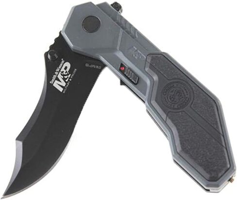 Smith & Wesson M&P SWMP1B 7.1in High Carbon S.S. Folding Knife with 2.9in Clip Point Blade and Aluminum Handle for Tactical, Survival and EDC in Saudi Arabia