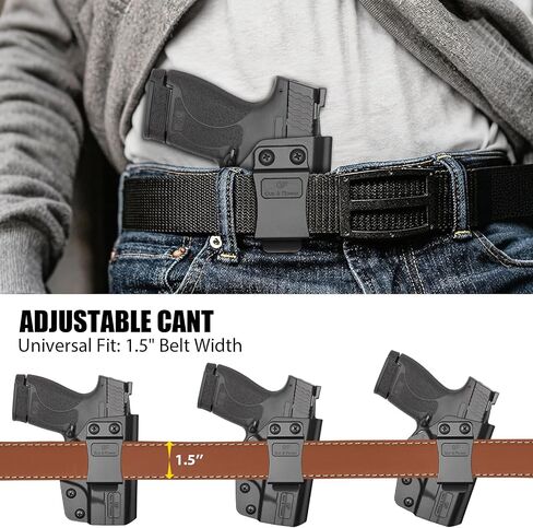 M&P Shield Plus 9mm Holster - Fit S&W M&P Shield Plus، M&P Shield M2.0، M&P Shield (الأصلي / 1.0)، Adj. الاحتفاظ، IWB/OWB متاح، اليد اليمنى in Kuwait