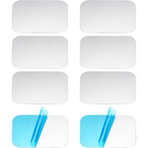 PATIKIL 8pcs Metal Plate, 15x25x0.4mm Metal Plate Rectangle Adhesive Backing Replacement Discs Stickers for Phone Magnet Mount Car Holder Phone Case Wall Wood Glass, Silver Tone in Saudi Arabia