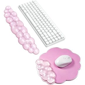 Cloud Keyboard Wrist Rest and Mouse Pad Set - Pink in Kuwait