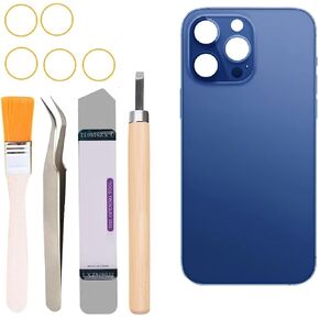 Back Covers Glass Replacement Compatible with iPhone 14 Pro Max 6.7 inches All Carriers with Professional Tool Set (Black) in Saudi Arabia