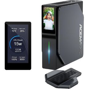 ACEMAGIC N97 S1 Mini PC Computer 11 PRO with DIY LCD Screen, 16GB DDR4 512GB M.2 SSD Mini Tower PC, WiFi 6/BT 4.2/4K UHD/Dual LAN in Saudi Arabia