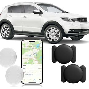 Mini GPS Tracker for Vehicles No Monthly Fee,2PCS Real Time GPS Car Tracker,Hidden Car Tracker with Magnetic Case Compatible with Apple Find My(iOS Only)-Black in Saudi Arabia