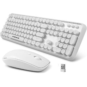 FOPETT Keyboard and Mouse Sets, Wireless, Reliable 2.4 GHz Connectivity for PC,Laptop,Smart TV and More (Black Colorful) in Saudi Arabia