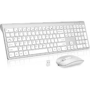 cimetech Rechargeable Full Size Wireless Keyboard and Mouse Combo - Grey in Saudi Arabia