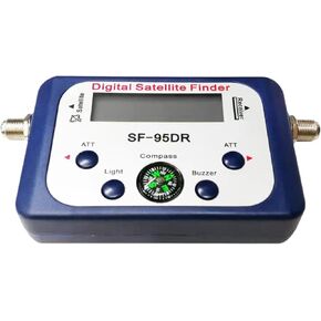 Satellite Finder Meter with Compass, SF-95DR Digital Satellite Finder, Audio Tone, LCD Display, LED Indicator, ATT, No Battery Required, 5.1 x 2.6 x 1.1 in / 130 x 65 x 27 mm in Saudi Arabia