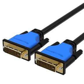 كابل BlueRigger DVI إلى DVI بطول 3FT (دقة عالية 2560x1600، كابل DVI-D 24+1 وصلة مزدوجة، مطلي بالذهب) - كابلات DVI للألعاب، وشاشات HDTV، وأجهزة العرض، وبطاقات الرسومات/الفيديو in Saudi Arabia
