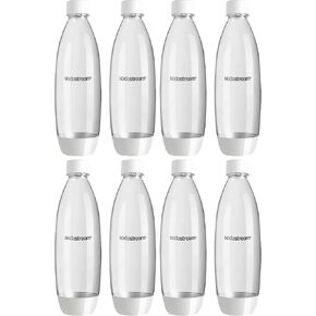 sodastream 1L Twin Pack Dishwasher Safe Slim Bottle (White) in Saudi Arabia