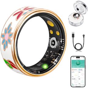 Smart Ring for Women Fitness Ring, No Subscription Fee Enamel Rose Gold 8# in Saudi Arabia