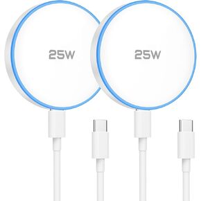 25W MagSafe Charger 2 Pack Magnetic Wireless Charging Pads with 6FT Cables in Kuwait