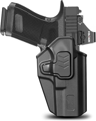 OWB Holster for Glock 17/19/ 19X/ 22/23/ 31/32 (Gen 1-6), Ruger RXM, PSA Dagger Compact, Glock 44/45 - Fits MOS/Red Dot, Level II Index Finger Release, Adj. Retention, Right Hand in Saudi Arabia