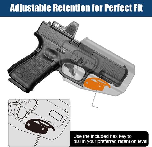OWB Holster for Glock 17/19/ 19X/ 22/23/ 31/32 (Gen 1-6), Ruger RXM, PSA Dagger Compact, Glock 44/45 - Fits MOS/Red Dot, Level II Index Finger Release, Adj. Retention, Right Hand in Saudi Arabia