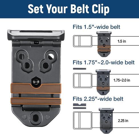 OWB Holster for Glock 17/19/ 19X/ 22/23/ 31/32 (Gen 1-6), Ruger RXM, PSA Dagger Compact, Glock 44/45 - Fits MOS/Red Dot, Level II Index Finger Release, Adj. Retention, Right Hand in Saudi Arabia