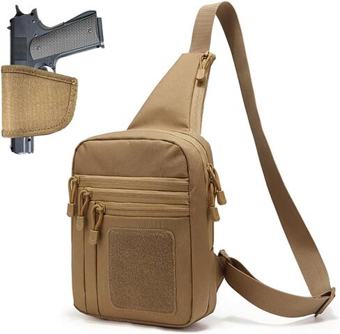 Concealed Carry Crossbody Gun Bag for Men, Ccw Sling Bag Tactical Shoulder Chest Pack Range Bags for Handguns in Saudi Arabia